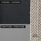 Niedriger Gartensessel mit Kissen inklusive Made in Italy - Prato Viadurini