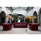 Klassischer Sessel mit zwiebelförmigen Füßen aus Buchenholz Made in Italy - Spassoso Viadurini