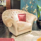 Balma capitonnè klassischer Kunstpelzsessel Viadurini