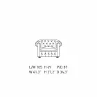 Klassischer Ledersessel mit Holzfüßen Made in Italy - Idra Viadurini