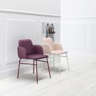 Hochwertiger farbiger Sessel aus Stoff und Metall, hergestellt in Italien – Molde Viadurini
