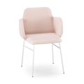 Hochwertiger farbiger Sessel aus Stoff und Metall Made in Italy - Molde