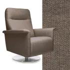 Sessel mit drehbarem Stahlgestell und Fußstütze, hergestellt in Italien – Valentina Viadurini