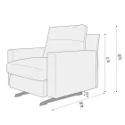 Sessel mit Sitzkissen gepolstert aus Federn und Polyester Made in Italy - Malizioso Viadurini