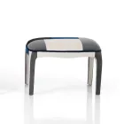 Sessel mit Pouf aus Patchworkstoff – Bromo Viadurini