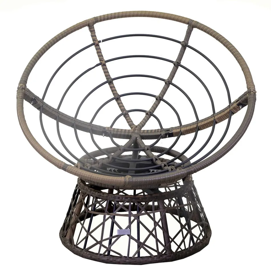 Sessel mit Alurahmen mit Polyrattan bezogen und Couchtisch - Puntina Viadurini