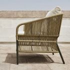 Outdoor-Sessel mit gewebtem Sitz und Kissen - Cricket von Varaschin Viadurini