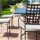 Stapelbarer Metallsessel für den Außenbereich Hergestellt in Italien, 4 Stück - Pira Viadurini