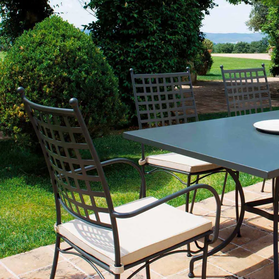 Stapelbarer Metallsessel für den Außenbereich Hergestellt in Italien, 4 Stück - Pira Viadurini