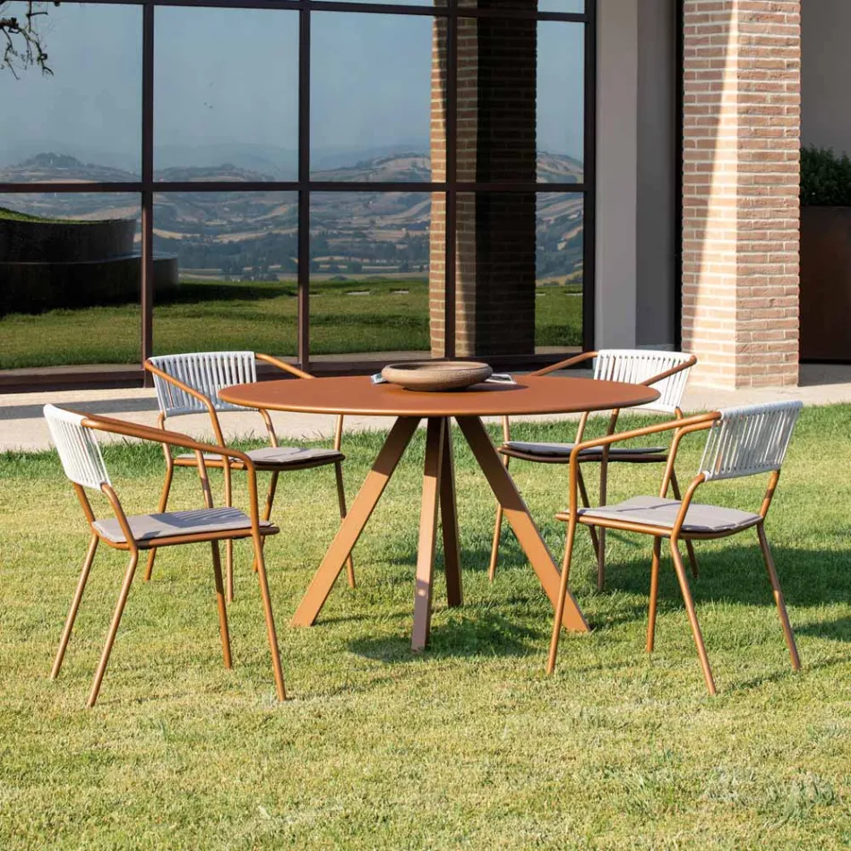 Outdoor-Sessel aus verzinktem Stahl stapelbar Made in Italy 2 Stück - Vesna Viadurini