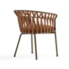 Outdoor-Sessel aus Seil, Stoff und Aluminium - Emma Cross von Varaschin Viadurini