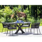 Outdoor-Sessel aus Seil, Stoff und Aluminium - Emma Cross von Varaschin Viadurini