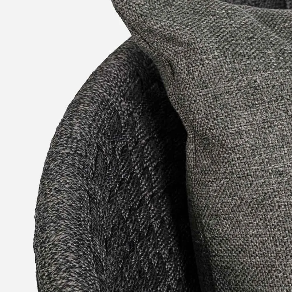 Outdoor-Sessel aus Seilgeflecht und Teakholz, Homemotion – Callum Viadurini