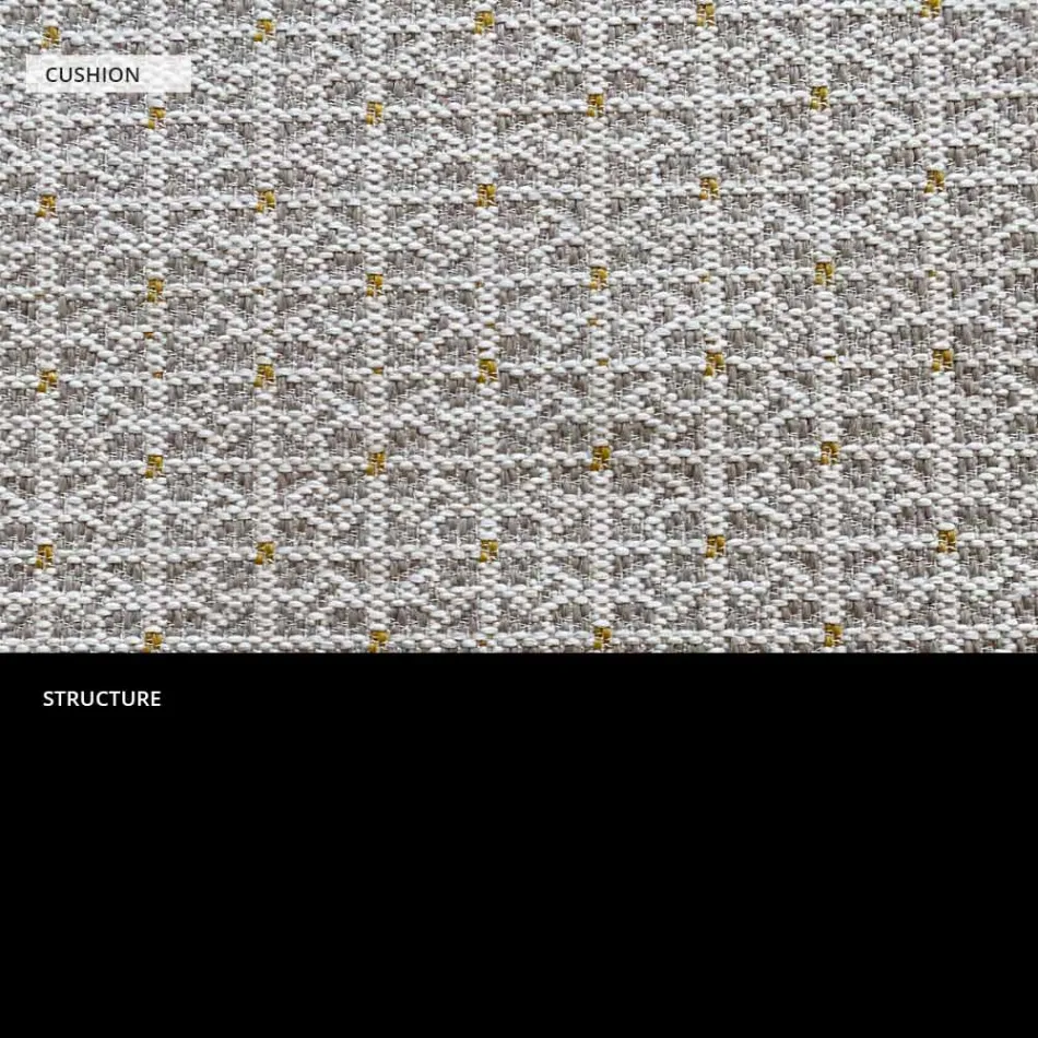 Outdoor-Sessel aus Metall mit Luxuskissen, hergestellt in Italien – Karol Viadurini