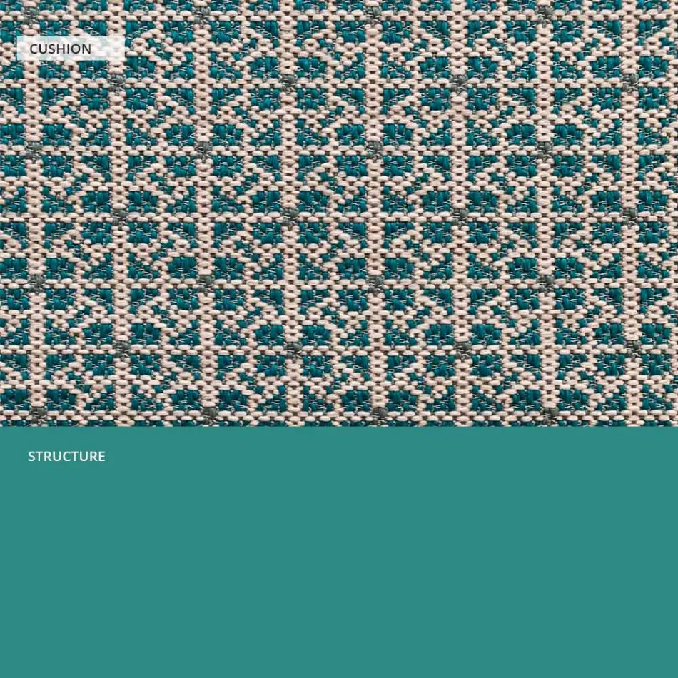 Outdoor-Sessel aus Metall mit Luxuskissen, hergestellt in Italien – Karol Viadurini