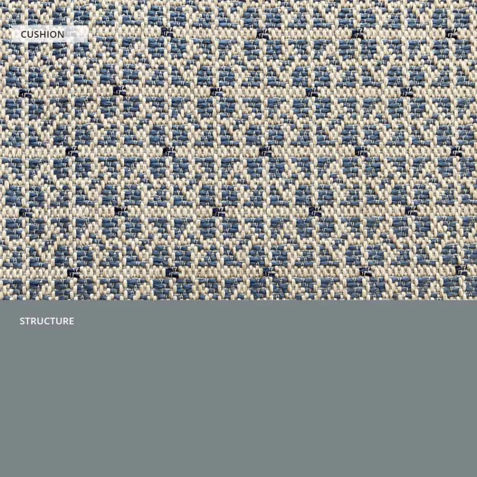 Outdoor-Sessel aus Metall mit Luxuskissen, hergestellt in Italien – Karol Viadurini