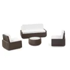 Outdoor-Sessel aus Polyethylen mit Stoffkissen, hergestellt in Italien – Belida Viadurini