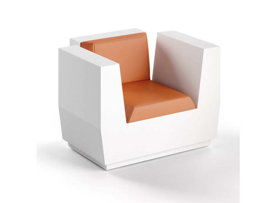 Outdoor-Sessel aus Polyethylen mit Kissen Made in Italy - Chiabotto Viadurini