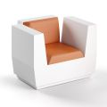 Outdoor-Sessel aus Polyethylen mit Kissen Made in Italy - Chiabotto