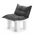 Outdoor-Sessel aus Polyethylen mit Kissen Made in Italy - Freccia