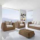 Outdoor-Sessel aus geflochtenem Polyrattan - Charlie Viadurini