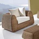 Outdoor-Sessel aus geflochtenem Polyrattan - Charlie Viadurini