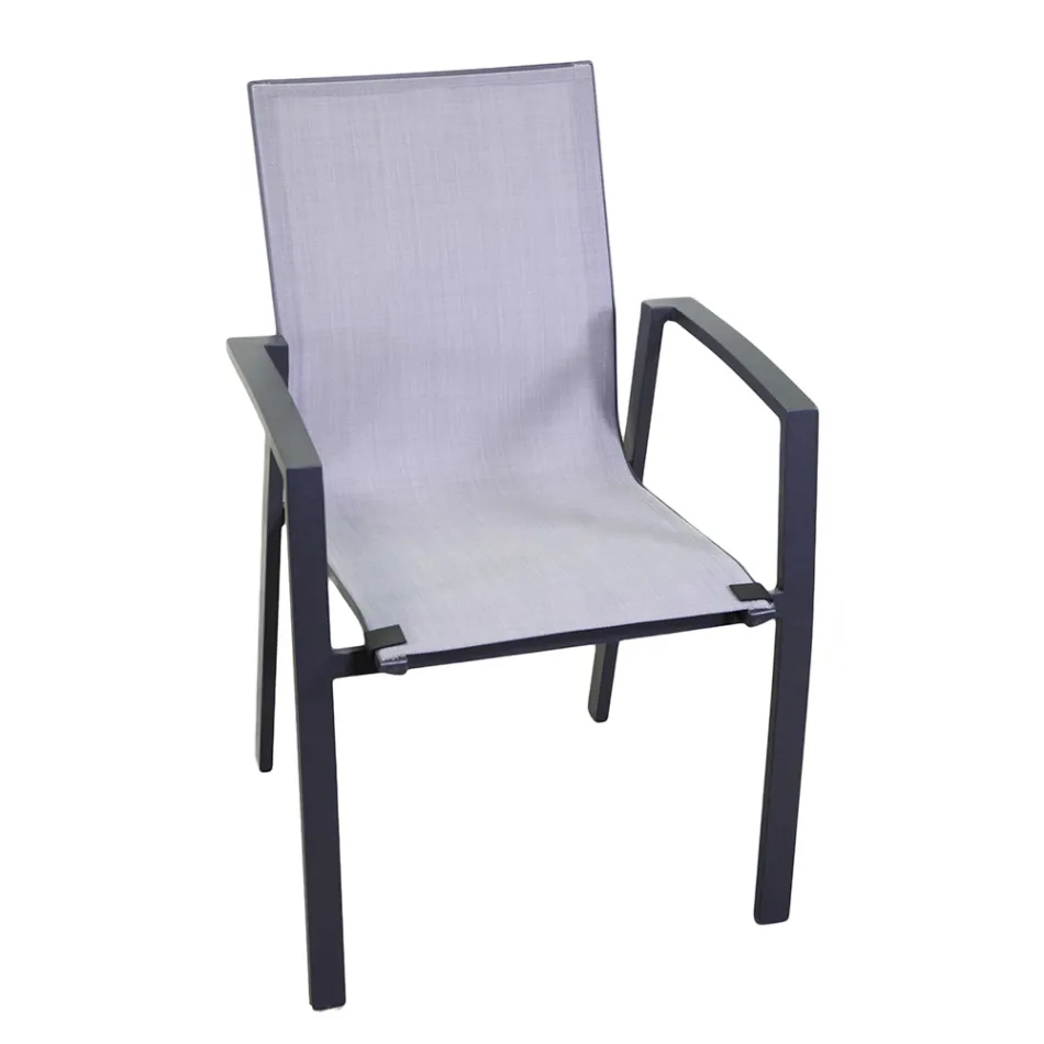 Outdoor-Sessel aus Aluminium und Textilene - Karte Viadurini