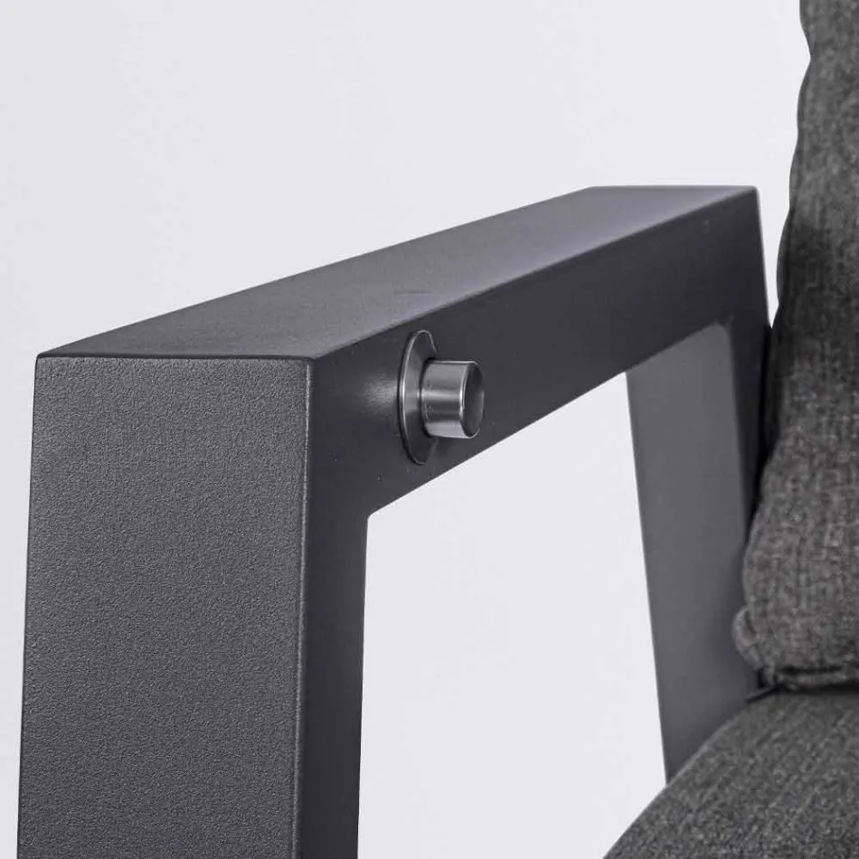 Liegender Outdoor-Sessel aus Stoff und Aluminium, 2 Stück - Nathy Viadurini