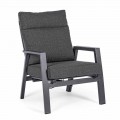 Liegender Outdoor-Sessel aus Stoff und Aluminium, 2 Stück - Nathy