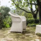 Gartenstuhl aus Aluminium- und Polyrattan-Geflecht - Melina Viadurini
