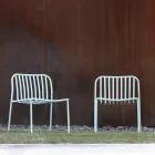 Stapelbarer Gartensessel aus Metall Made in Italy 2 Stück - Simply Viadurini