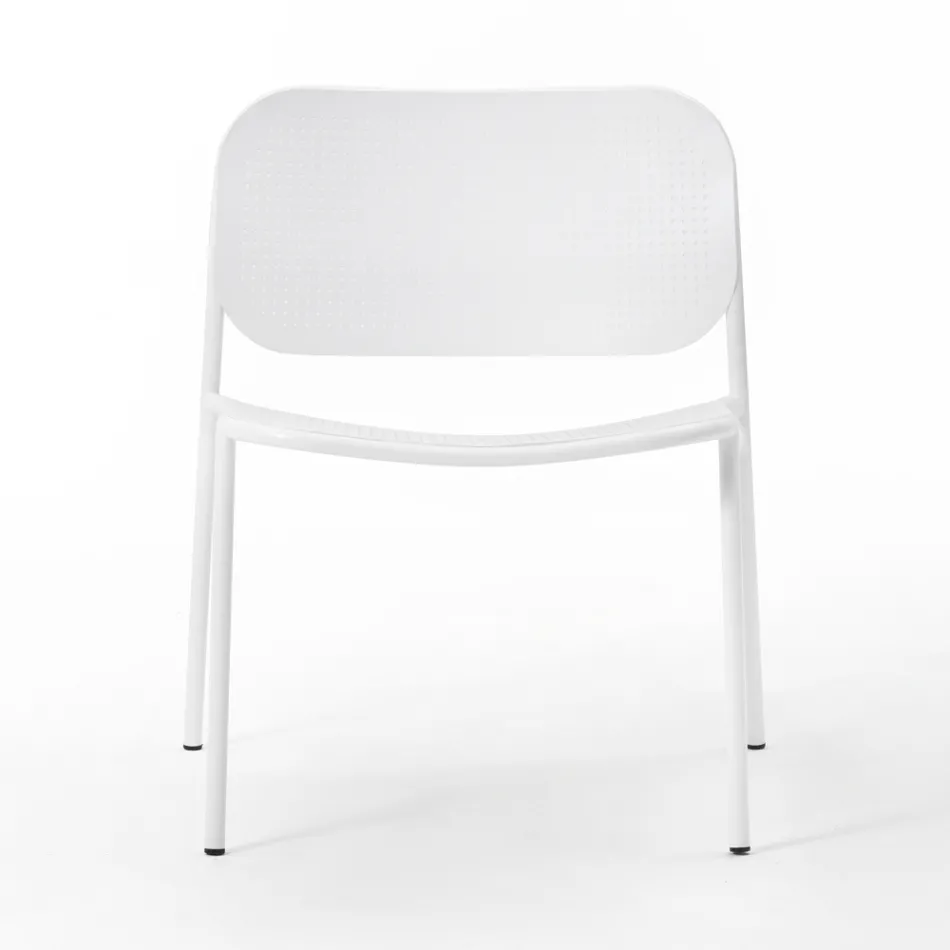 Gartensessel aus lackiertem Metall Made in Italy 2 Stück - Synergy Viadurini