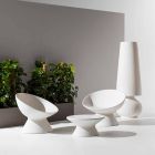 Gartensessel aus modernem farbigem Polyethylen Made in Italy - Desmond Viadurini