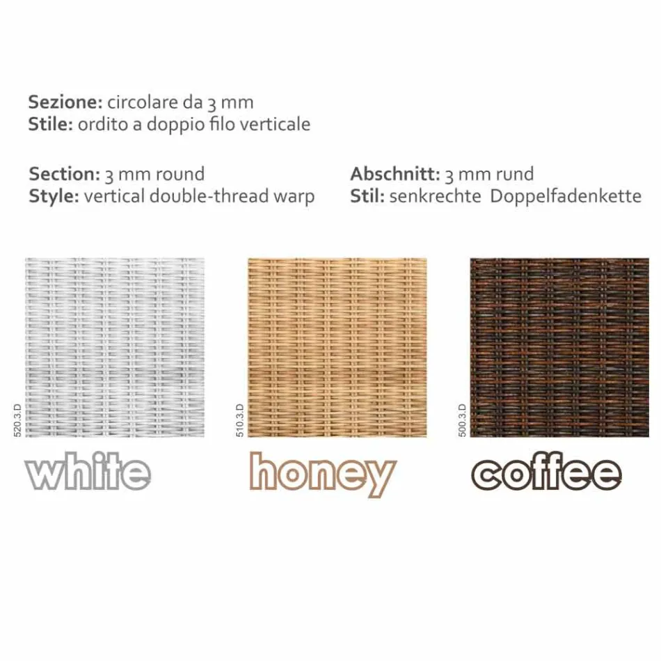 Polyethylen Gartensessel Hand Chad gewebt Viadurini