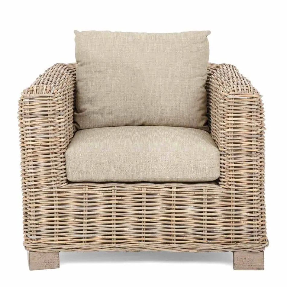 Homemotion Innen- / Außendesign Rattan Garden Armchair - Ceara Viadurini