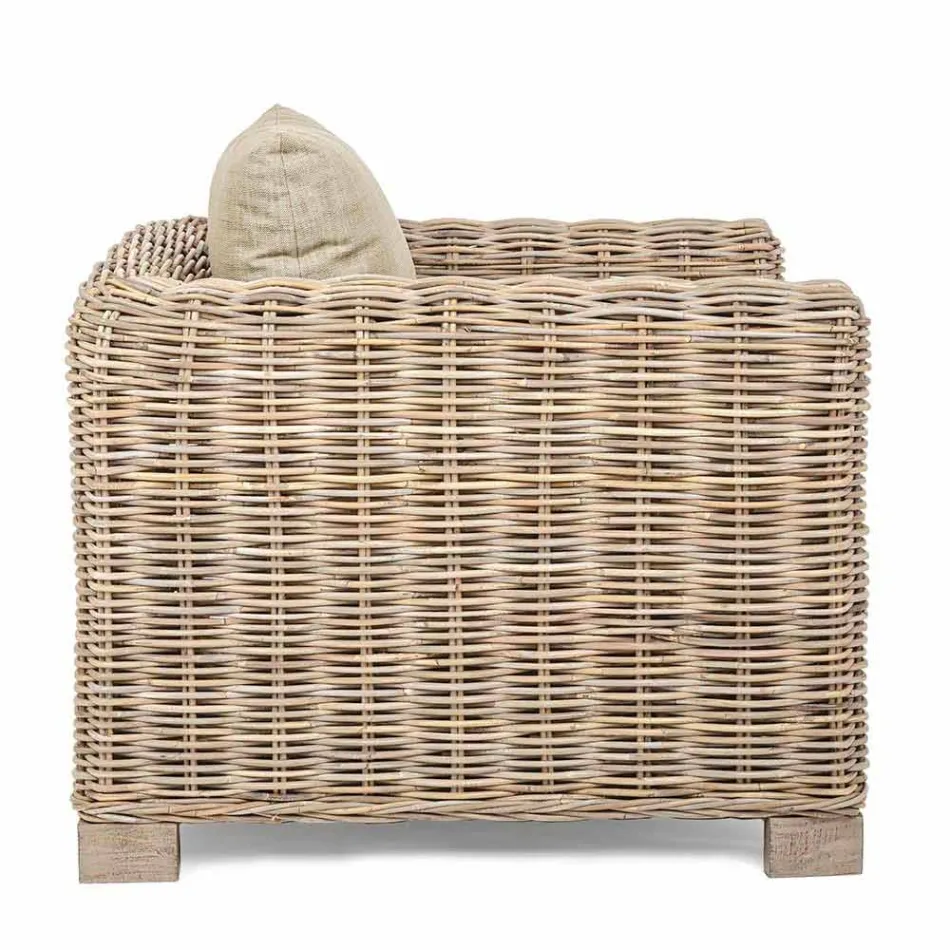 Homemotion Innen- / Außendesign Rattan Garden Armchair - Ceara Viadurini