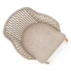 Moderner Varaschin Emma Gartensessel aus massivem Irokoholz Viadurini