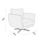 Wohnzimmersessel mit Dreh- oder Festfuß Made in Italy - Ironic Viadurini