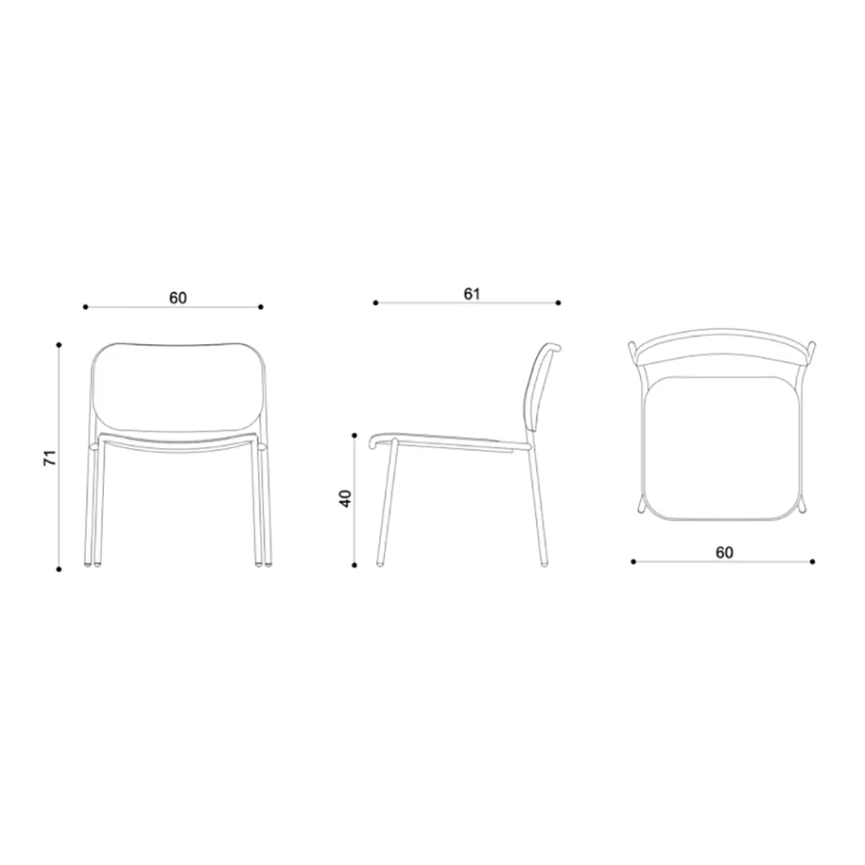 Wohnzimmersessel aus Holz und Metall Made in Italy 2 Stück - Saffia Viadurini