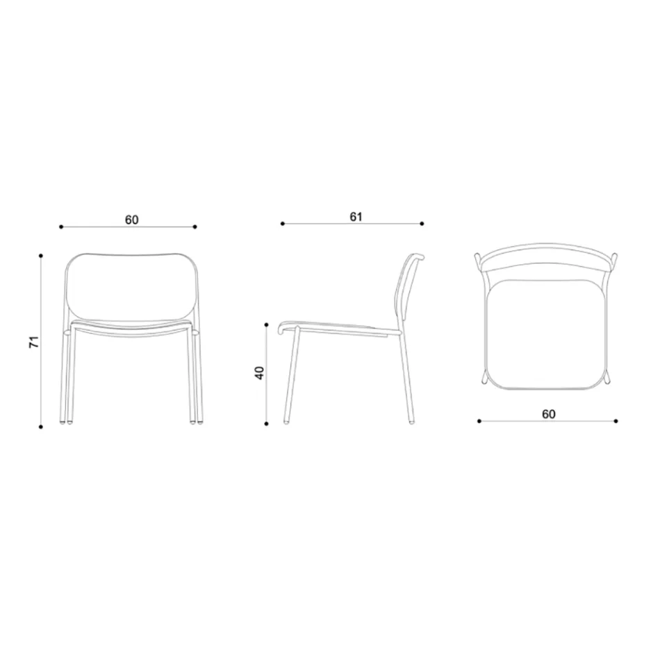 Wohnzimmersessel aus Stoff und Metall Made in Italy 2 Stück - Sangria Viadurini