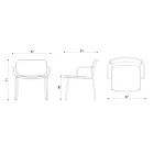 Wohnzimmersessel mit Stoffbezug Made in Italy 2 Stück - Sangria Viadurini