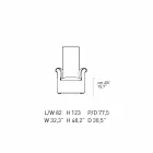 Wohnzimmersessel mit schwarzem und weißem Samtbezug Made in Italy - Gedda Viadurini