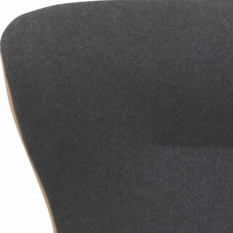 Drehbarer Wohnzimmersessel aus Leder und Metall Made in Italy - Butterfly Viadurini