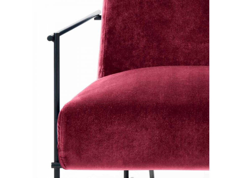 Stoff Wohnzimmer Sessel mit Metallstruktur Made in Italy - Manila Viadurini