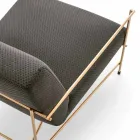 Stoff Wohnzimmer Sessel mit Metallstruktur Made in Italy - Manila Viadurini