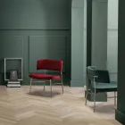 Wohnzimmersessel aus Samt mit Metallstruktur, hergestellt in Italien – Alaska Viadurini