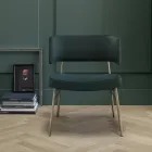 Wohnzimmersessel aus Samt mit Metallstruktur, hergestellt in Italien – Alaska Viadurini