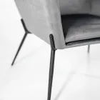 Wohnzimmersessel aus Samt in verschiedenen Farben und Metallgestell – Italien Viadurini