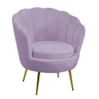 Wohnzimmersessel aus Metall und Samt - Kulisse Viadurini