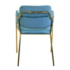 Wohnzimmersessel aus goldenem Metall und Samt - Flagge Viadurini